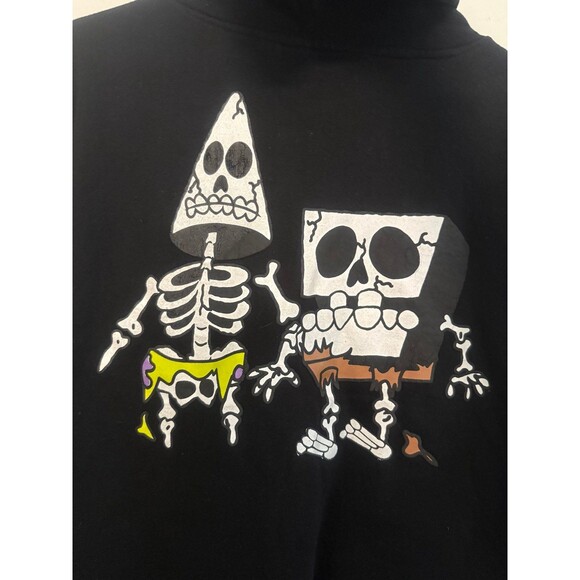 Nickelodeon SpongeBob SquarePants Hoodie Mens Large Skeleton Graphic Pullover - Picture 7 of 7